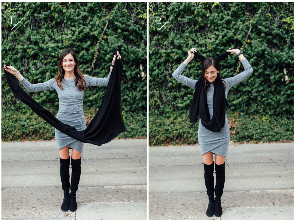 HOW TO WEAR A SCARF // DRESS UP AN ALL BLACK OUTFIT WITH SCARVES 2017 